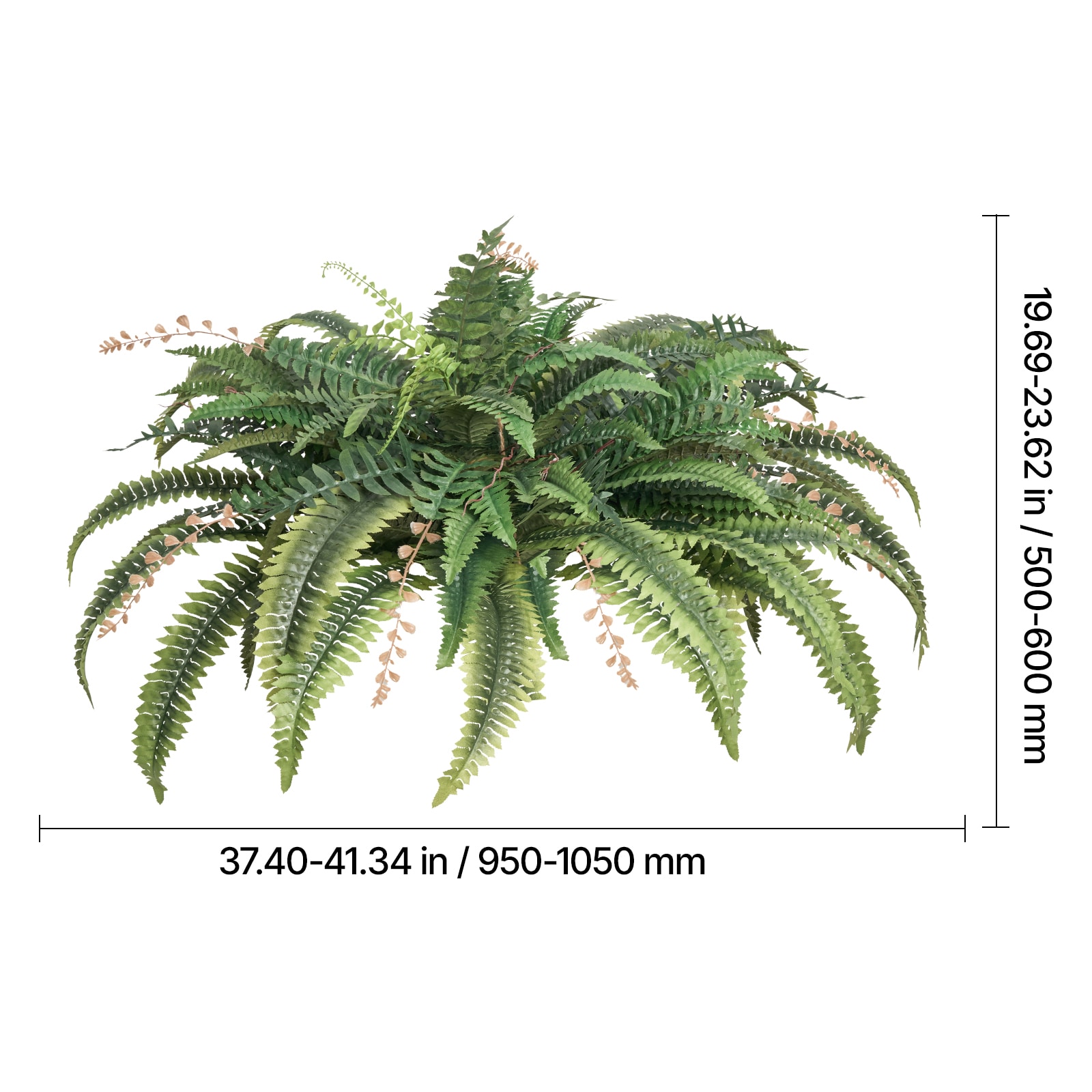 Artificial Ferns, Natural Spread Diameter 37-41 Inch, Large Hanging Boston Ferns, Sunlight Resistant Plant Wall Decor With 80 Branches And Flowerpot, Fern For Home Office Outdoor_maomaolike.com